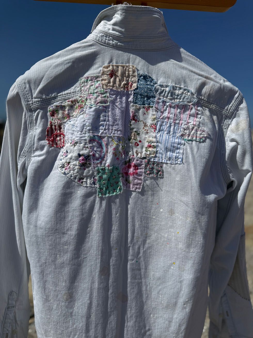 Thumbnail: Handmade patchwork and painted shirt
