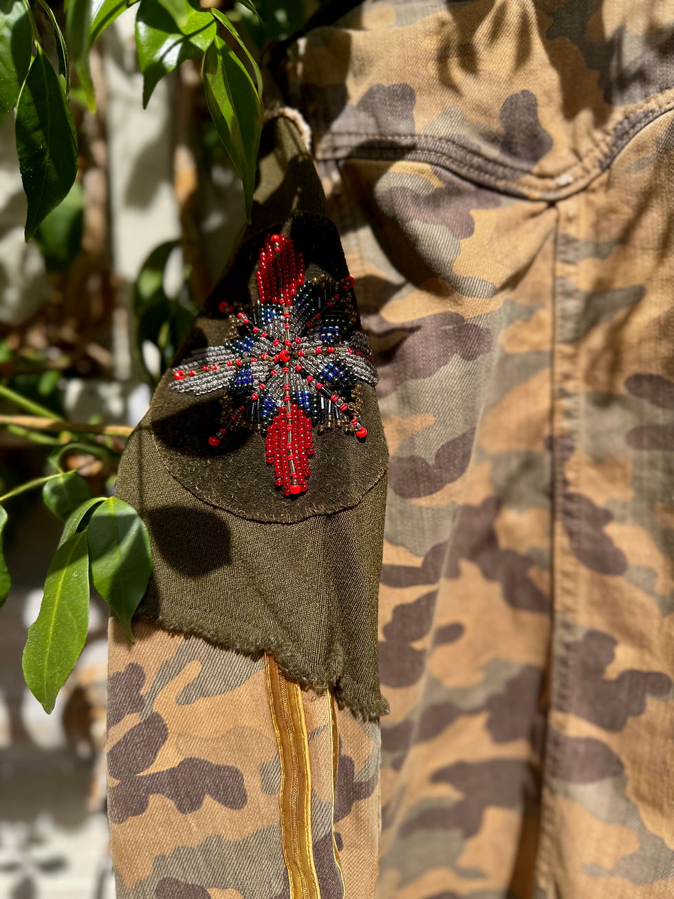 Thumbnail: Borrowed Tenderness – Reconstructed Military Jacket | Fly Art Atelier