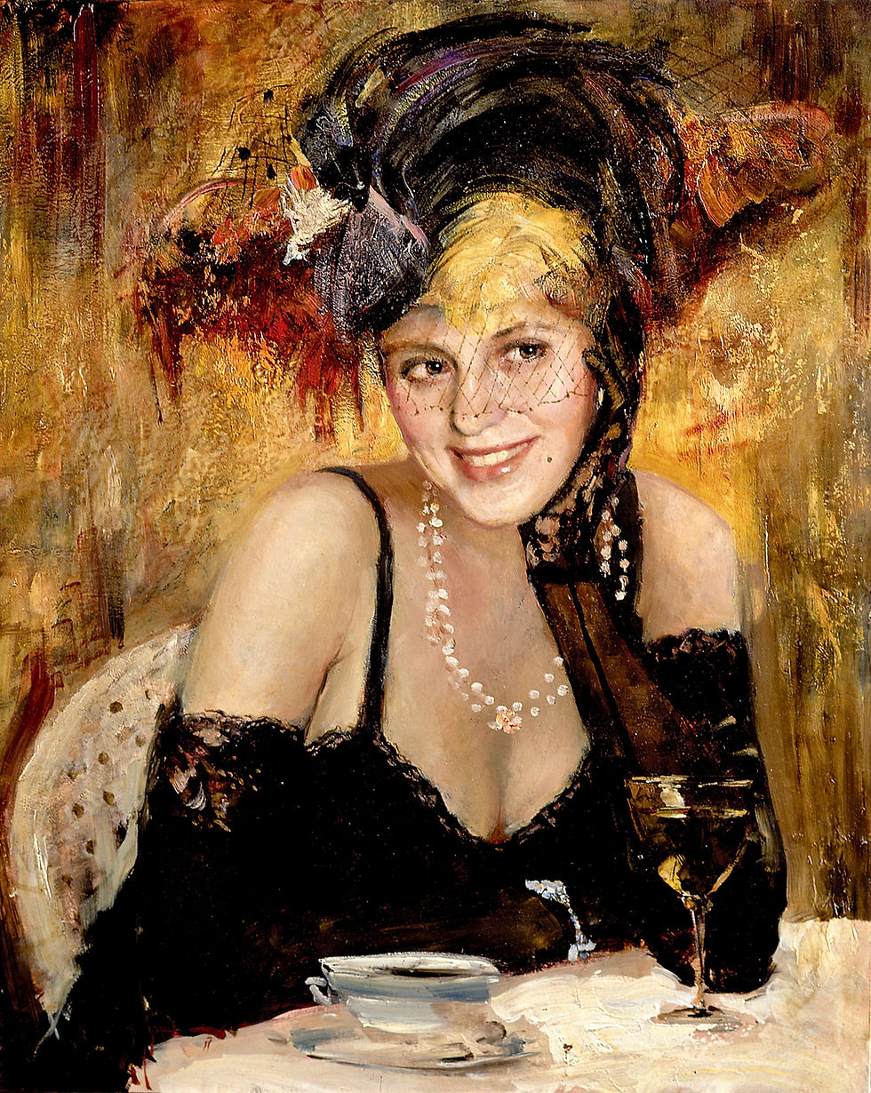 She Did Not Expect It hand embellished canvas artwork portrait by Vladimir Mukhin oil painting reproduction with texture