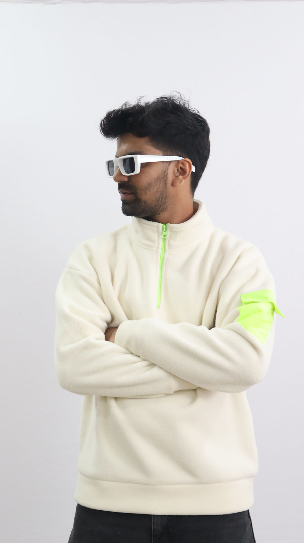 Thumbnail: 🚀🤖 Ironhide Vanguard: Pearl White Futuristic Sunglasses Collection by OwlEyes