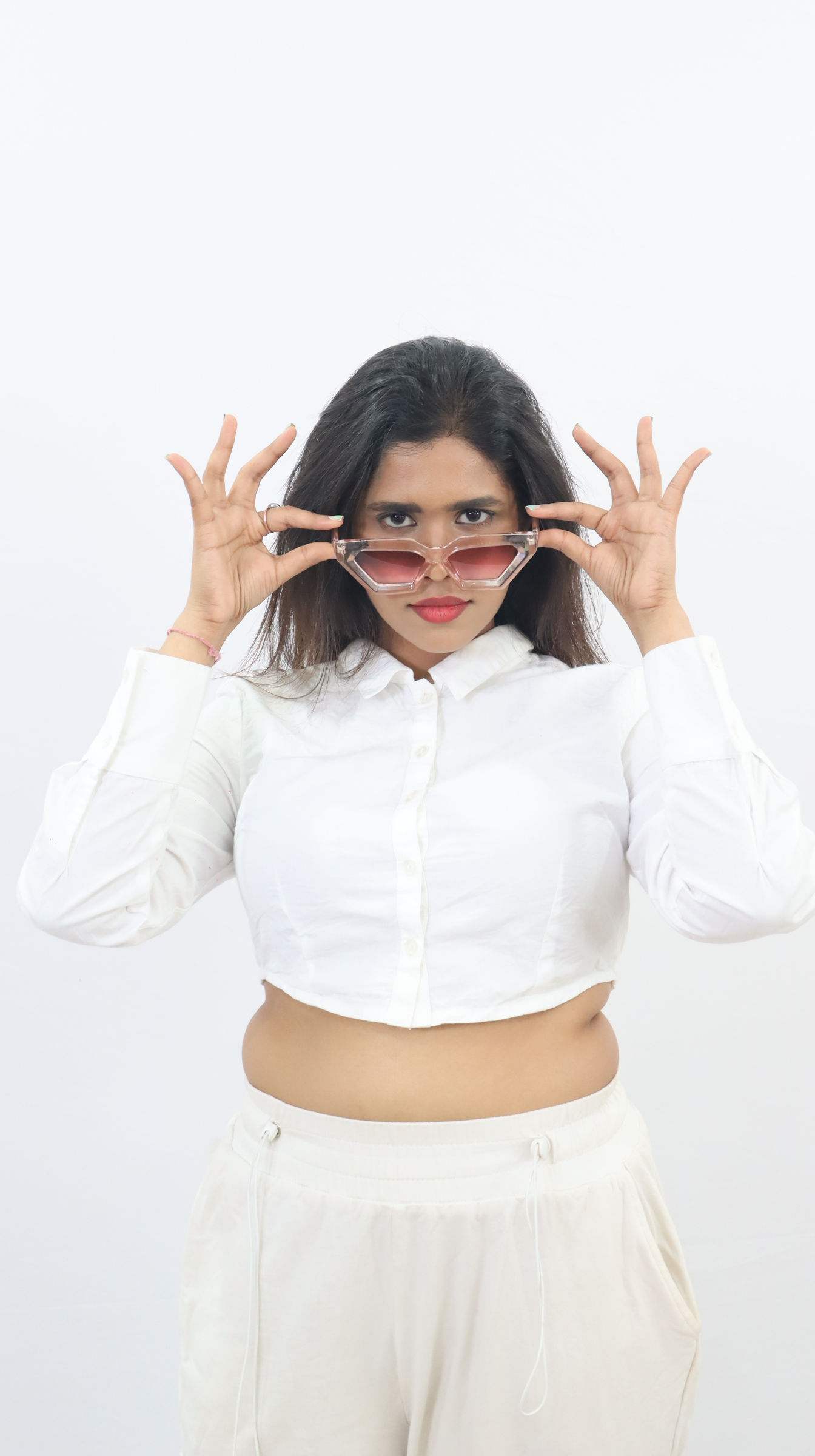 🌸💫 Meteoroid Marvel: Transparent Pink Elegance Sunglasses Collection by OwlEye