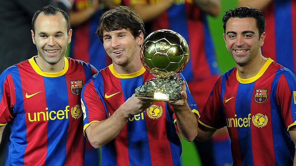 Iniesta, Messi ve Xavi, 2010. Fotoğraf: MARCA