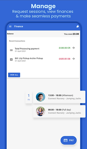 Close-up of the Parent Zone App interface showing a child’s daily routine and learning progress.