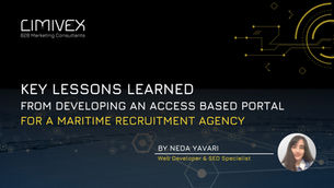 LIMIVEX Blog cover: "Key Lessons Learned from Developing an Access Based Portal" by Neda Yavari. Features tech graphics.