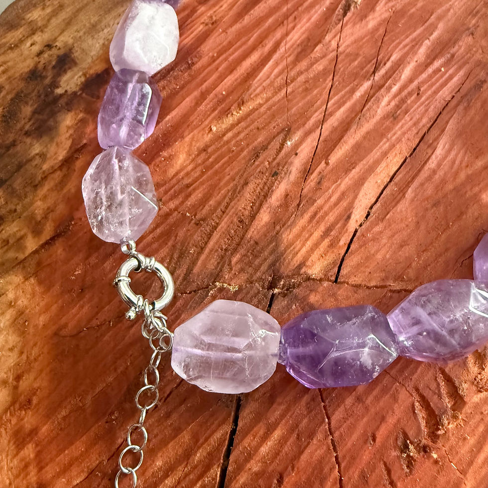 Miniatura: Colar ametista rose de France boia 