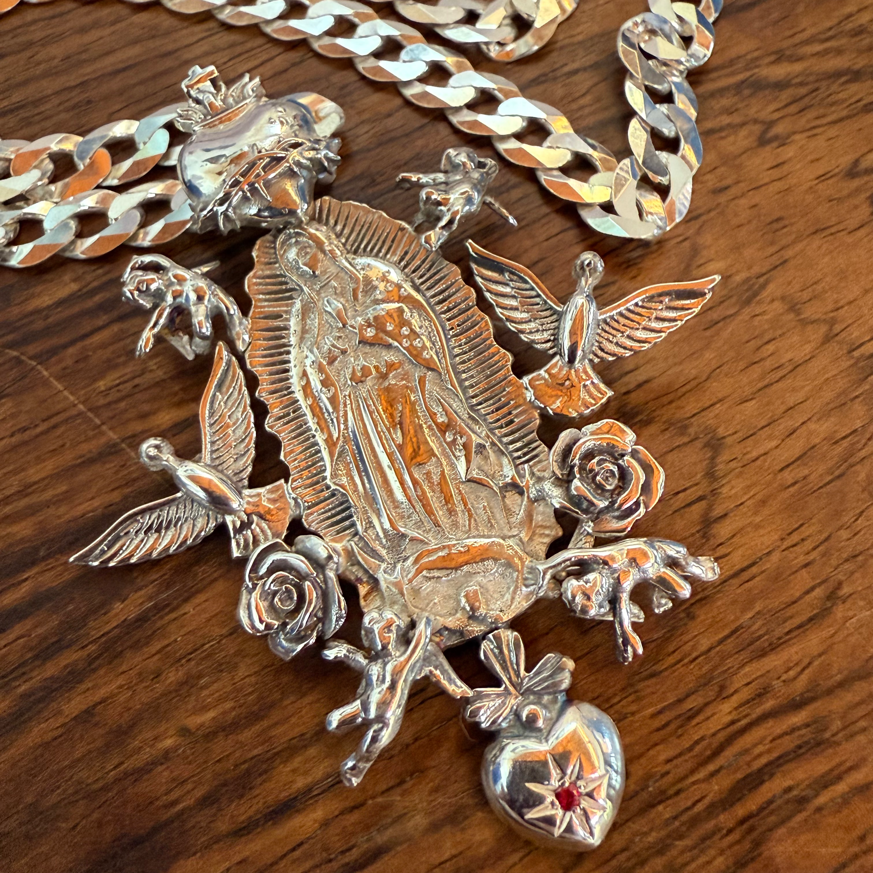 Pingente Guadalupe anjos 