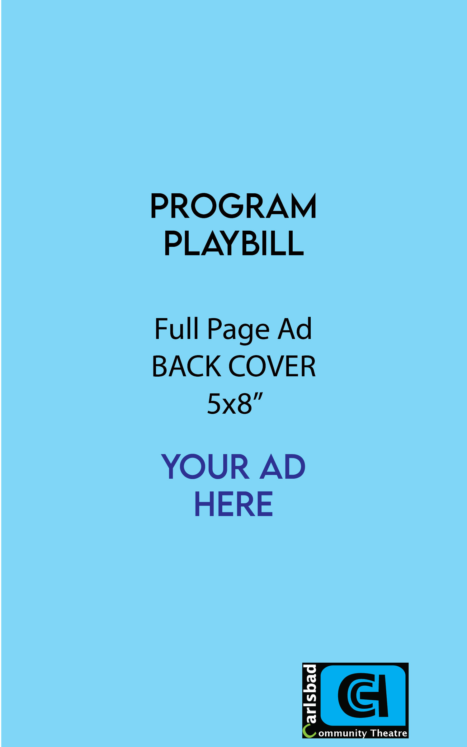Playbill Full Page Ad Back Cover