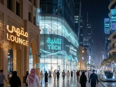 Futuristic Sign Board Designs for Saudi Arabian Businesses