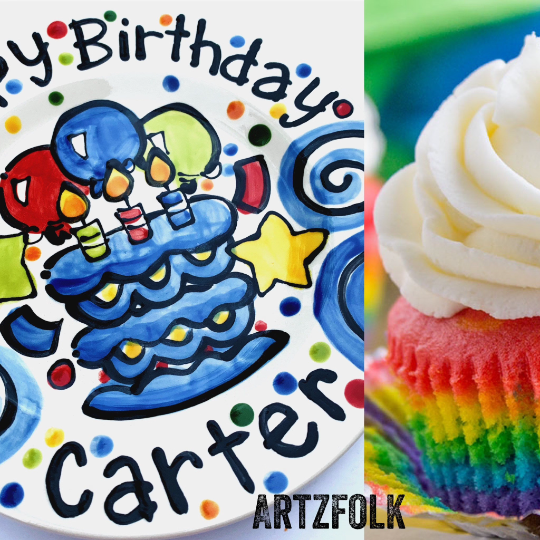 Thumbnail: birthday balloons personalized plate