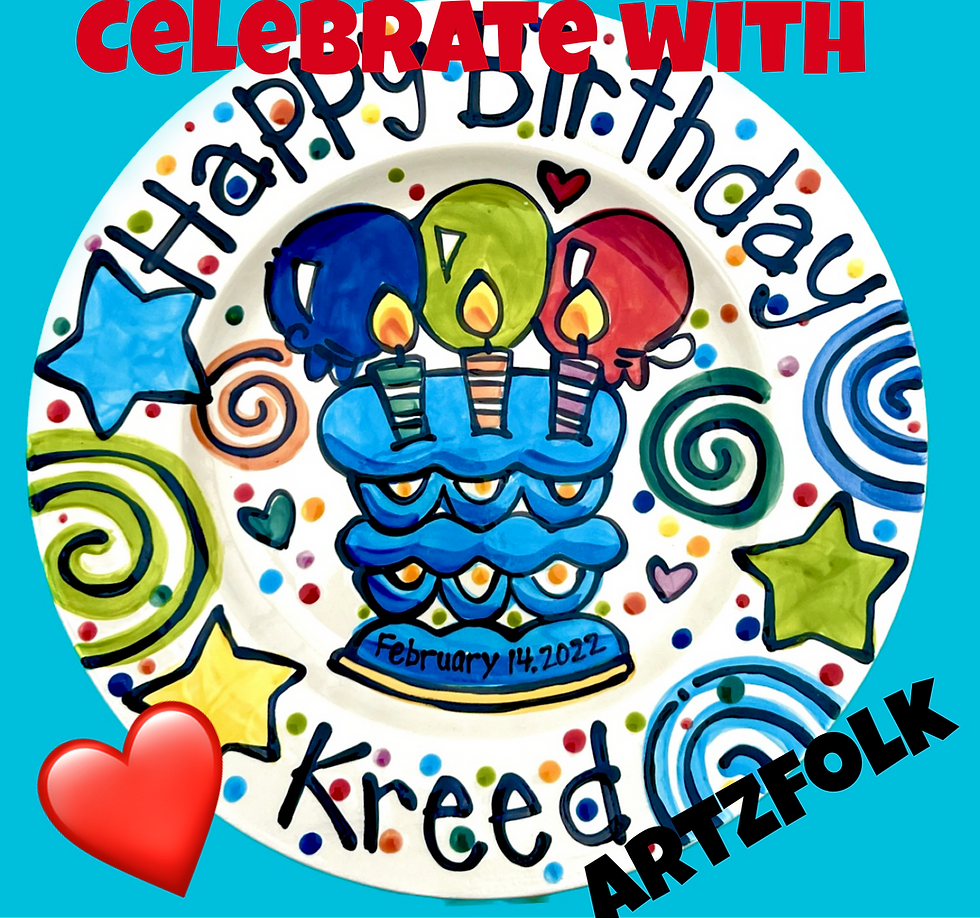 Thumbnail: Smash cake party Personalized 7” Birthday Plate