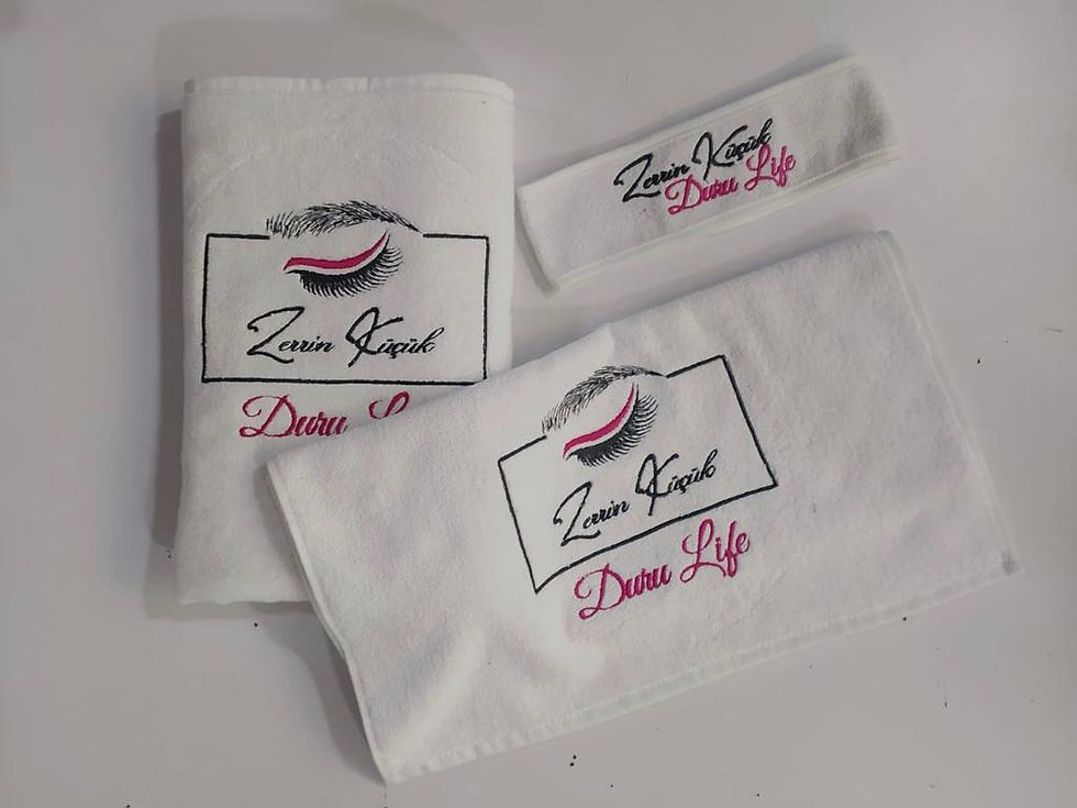 Güzellik Merkezi Nakışlı Havlu Seti 6 adet