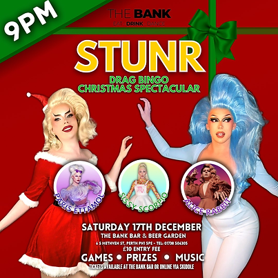 STUNR DRAG BINGO CHRITMAS SPECTACULAR