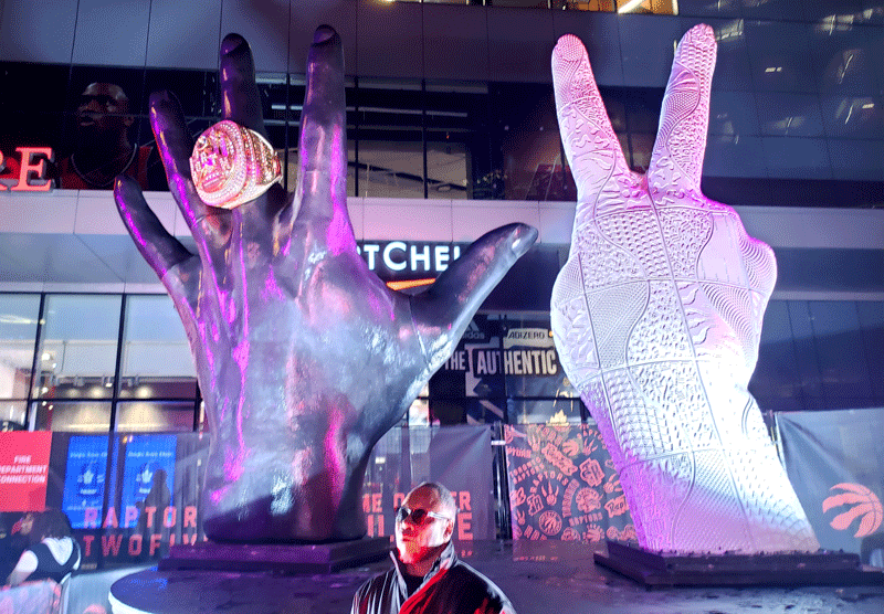 Toronto Raptors Pregame Ring Display