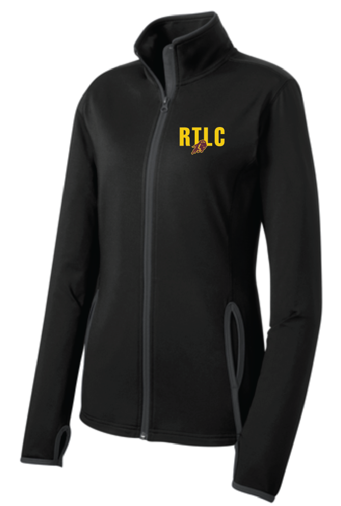 Thumbnail: Sport-Tek® Ladies Sport-Wick® Stretch Contrast Full-Zip Jacket • LST853