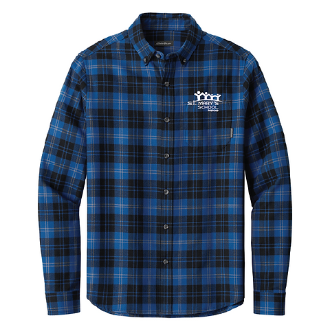 Eddie Bauer® Long Sleeve Favorite Flannel Plaid Shirt- STM - EB610 |  midwest-screen-print