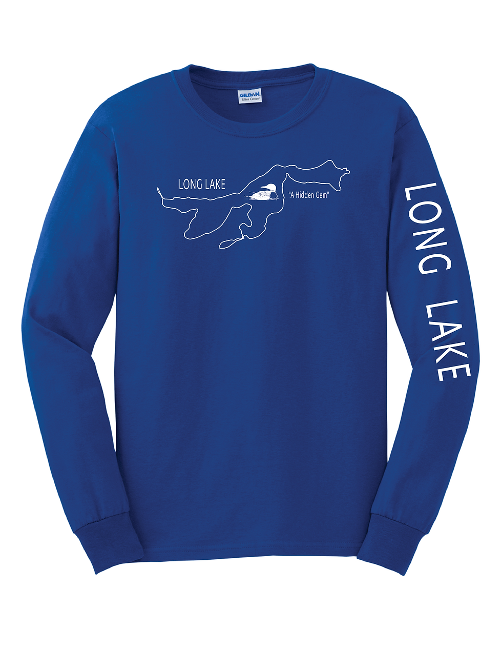Thumbnail: G2400 Gildan® - Ultra Cotton® 100% Cotton Long Sleeve T-Shirt - Long Lake