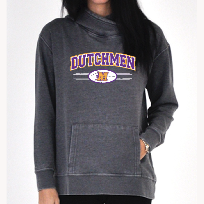 Thumbnail: U.S. Apparel Women's Vintage Fleece Crossover Hoodie - DBC - YFL1140