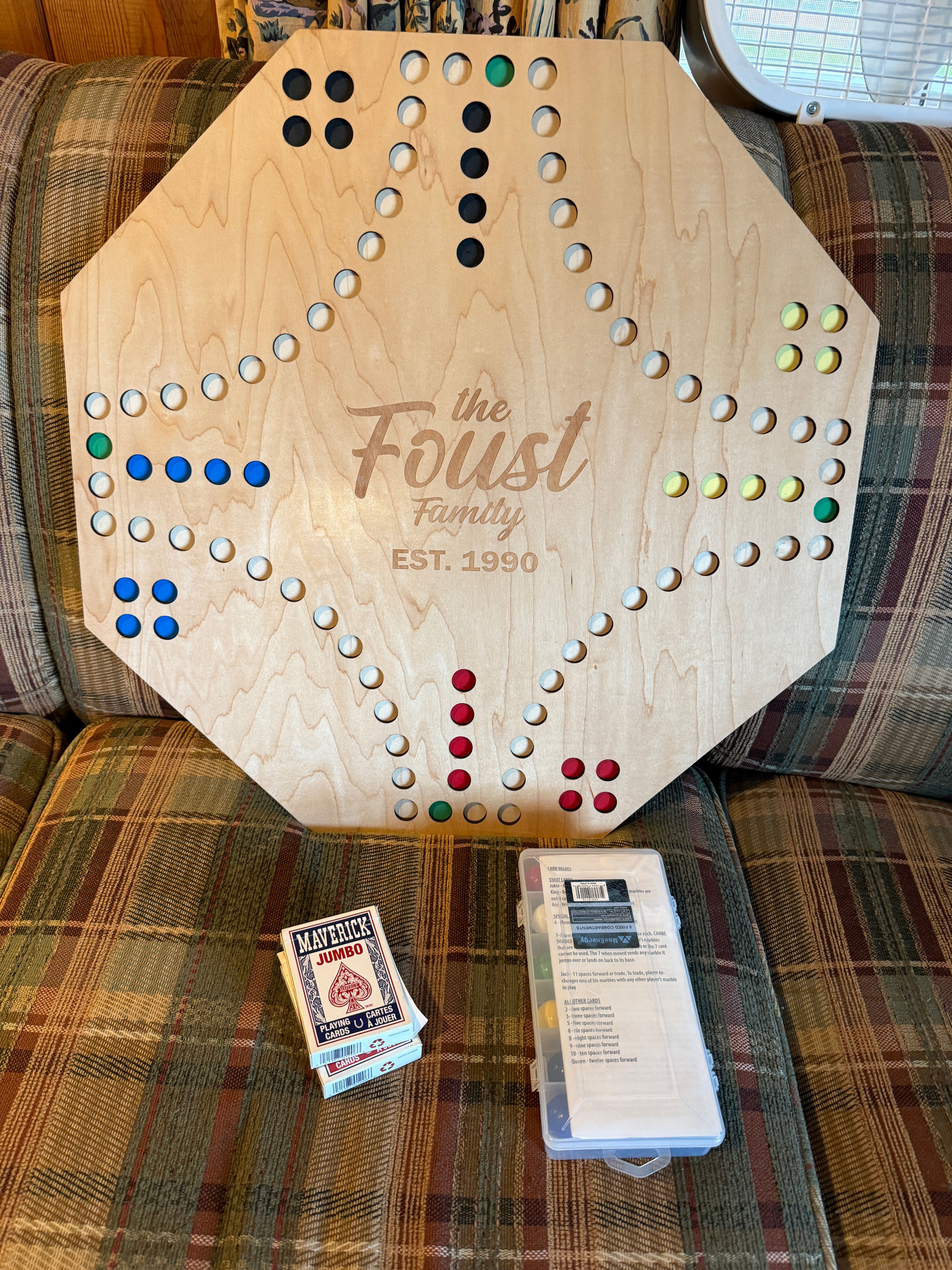 CARBLES custom engraved game board