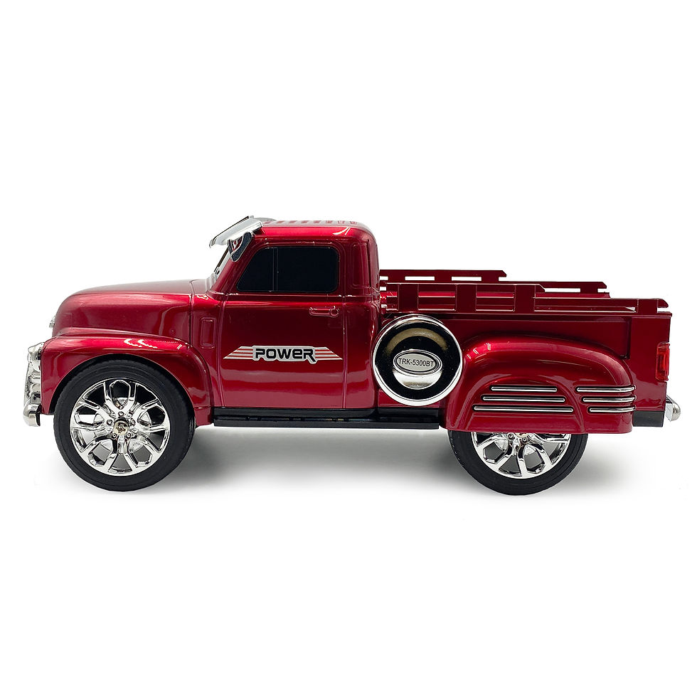 Thumbnail: Audiobox Portable RetroRide Digital Car Bluetooth LED Speaker - Red [TRK-5300]