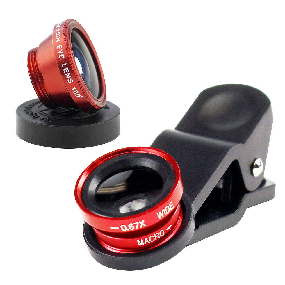 Thumbnail: CELLET - Universal 3-in-1 Clip-On Lens Camera Kit, BLACK/RED