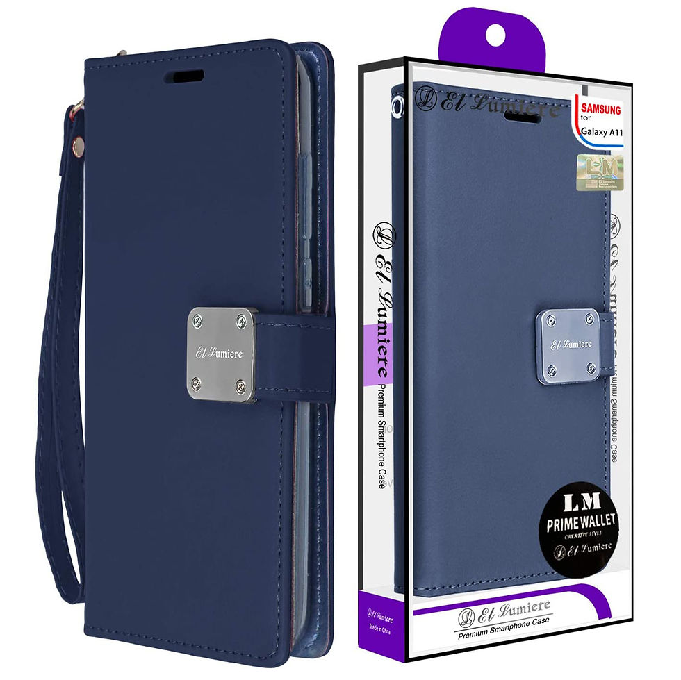 Thumbnail: LG K40 / HARMONY 3 - Magnetic Closure Prime Wallet Case with Strap, Navy