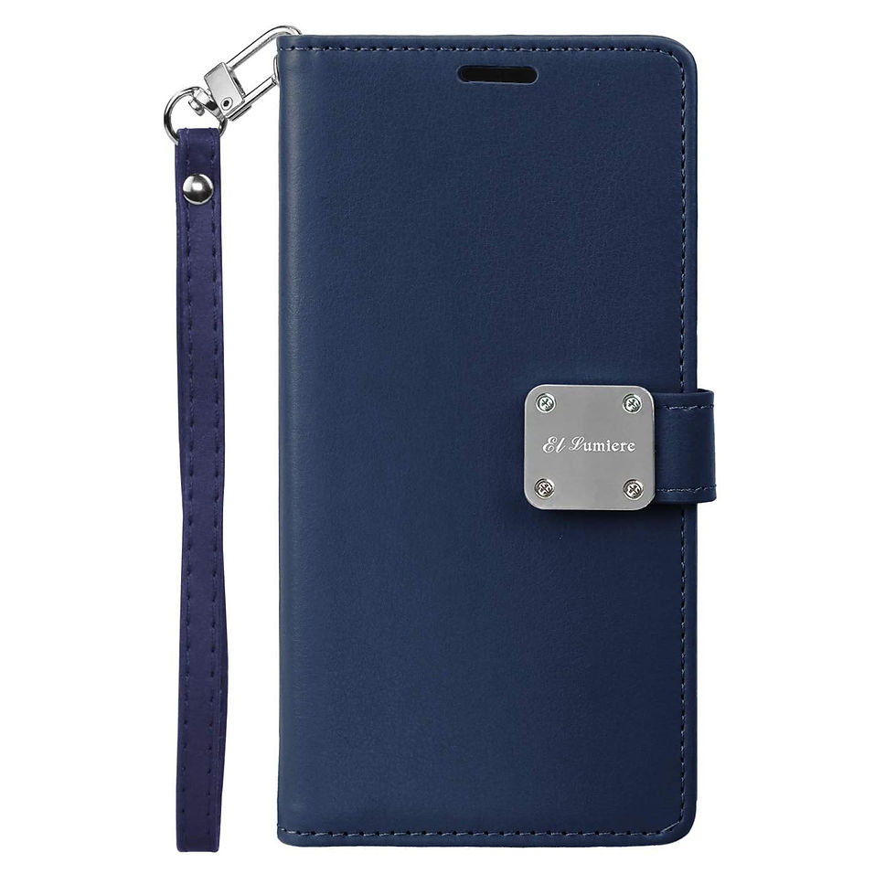 Thumbnail: LG K40 / HARMONY 3 - Magnetic Closure Prime Wallet Case with Strap, Navy