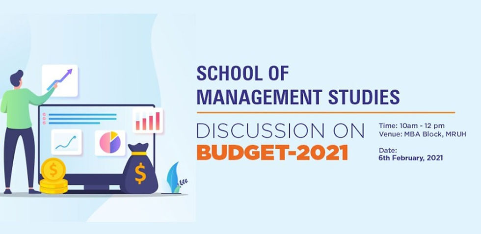DISCUSSION ON BUDGET – 2021