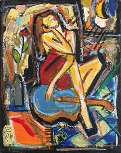La guitare bleue 8x10