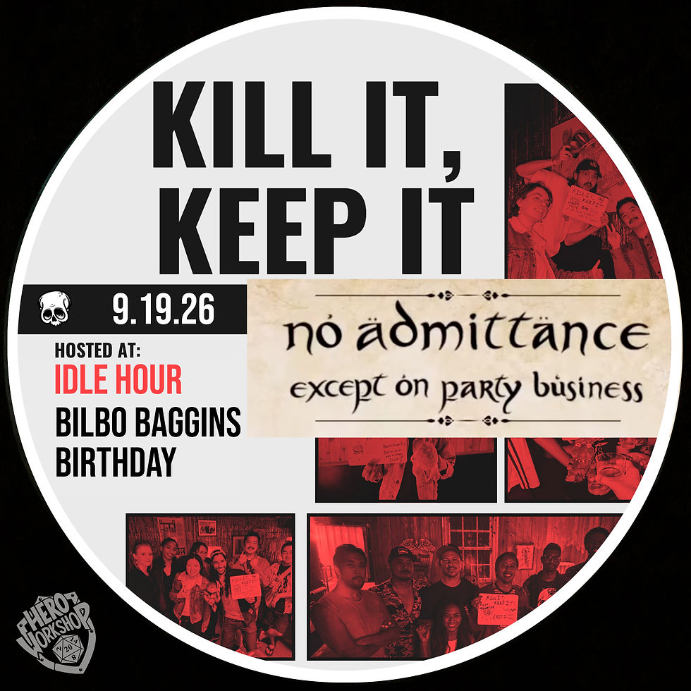 Kill it Keep it, at No Smoking with images of excited players.
