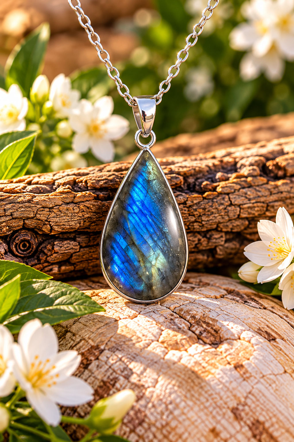 Collier Labradorite Bleue A14
