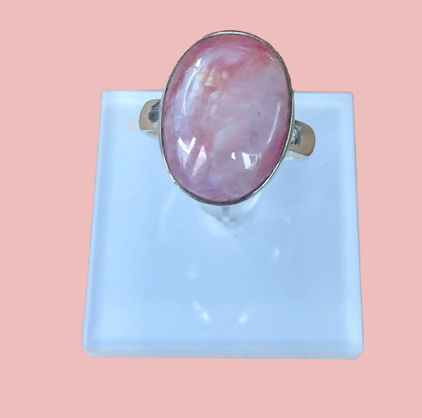 Bagues Pierre De Lune Rose