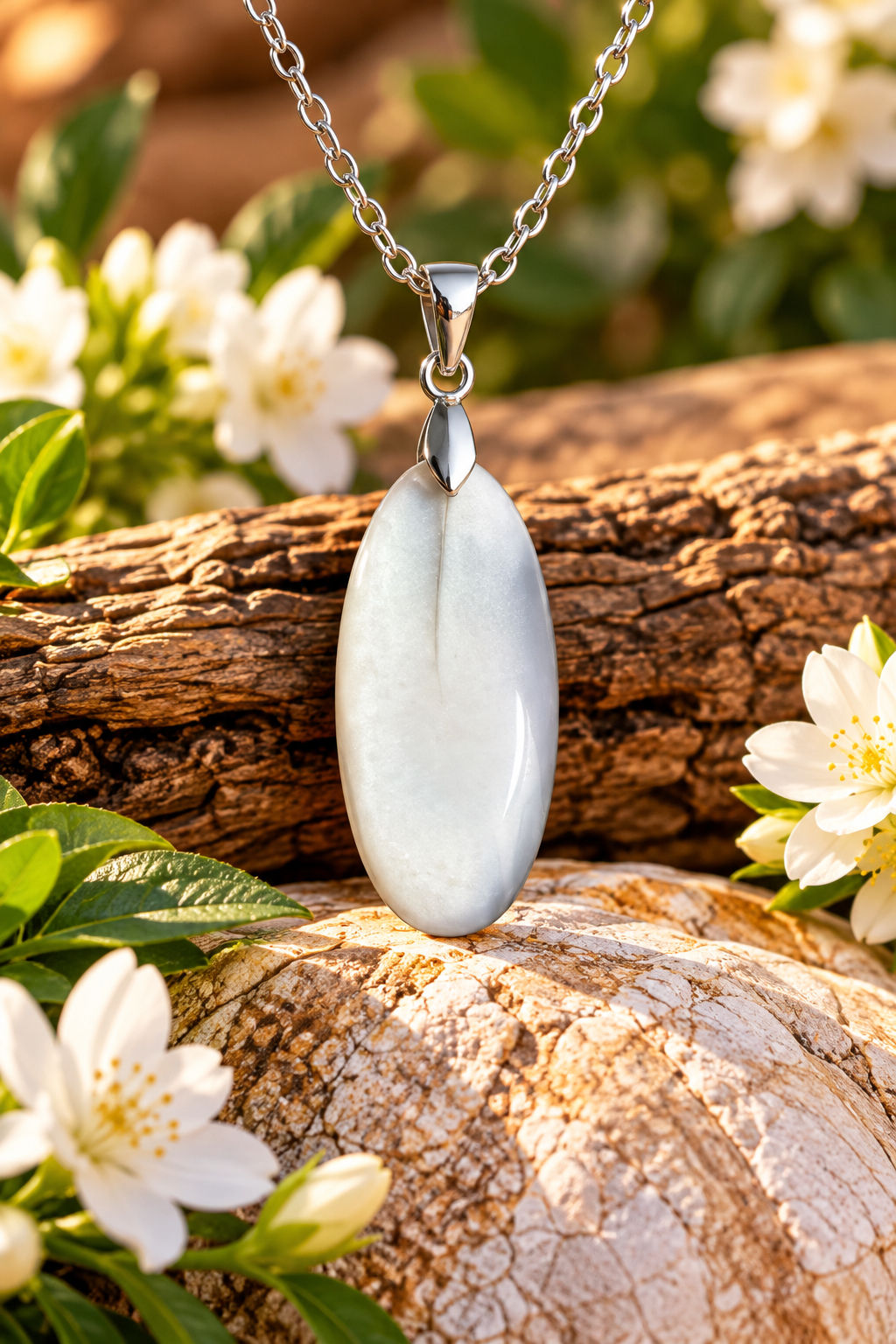 Collier Pierre De Lune Grise B6