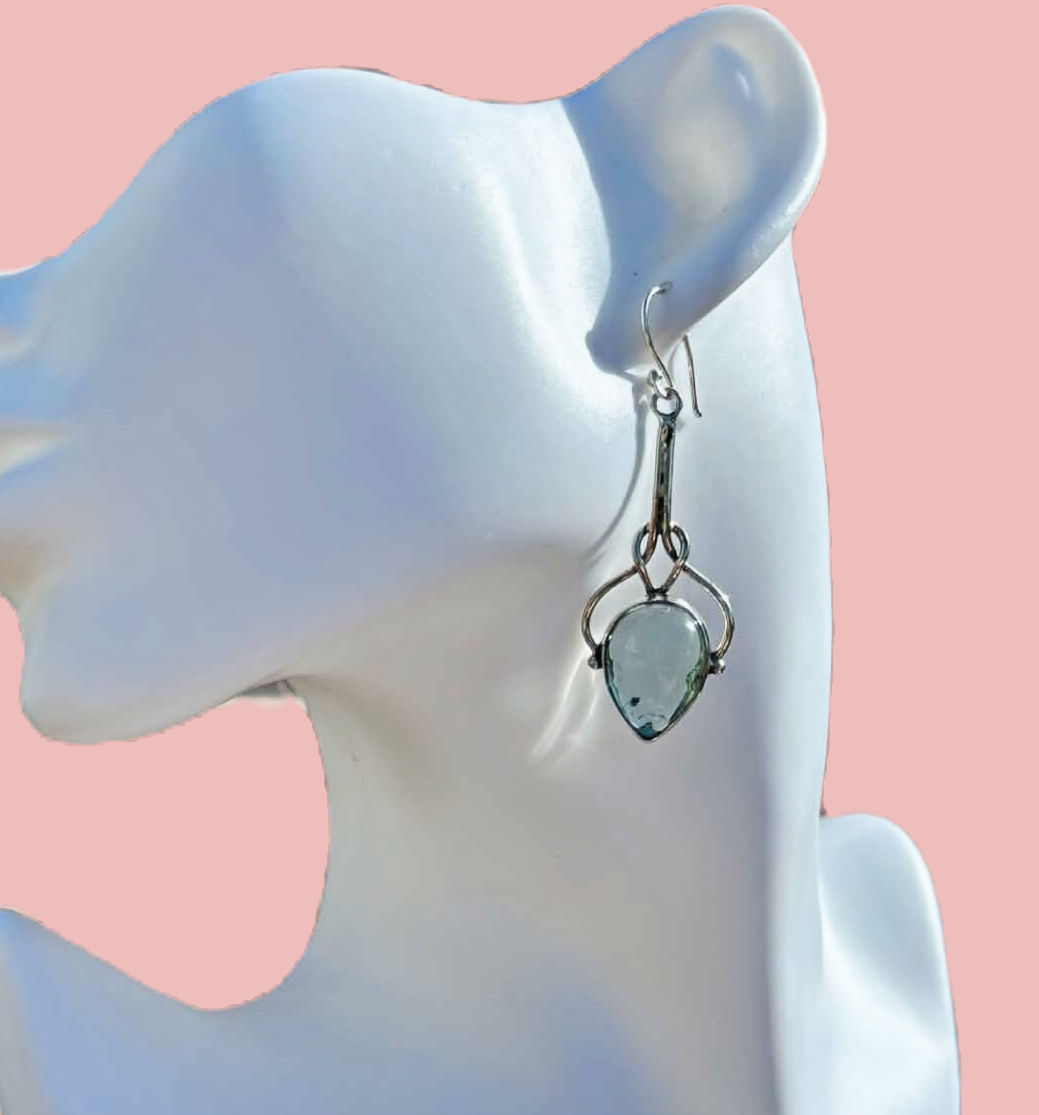 Boucles D'Oreilles Aigue Marine