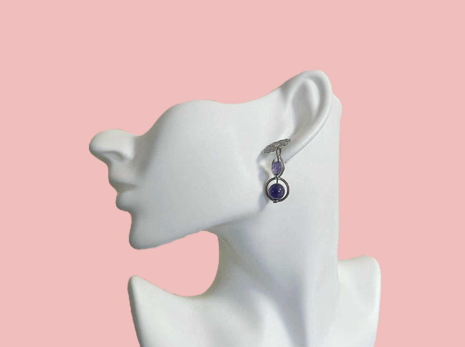 Boucles D'Oreilles Amethyste
