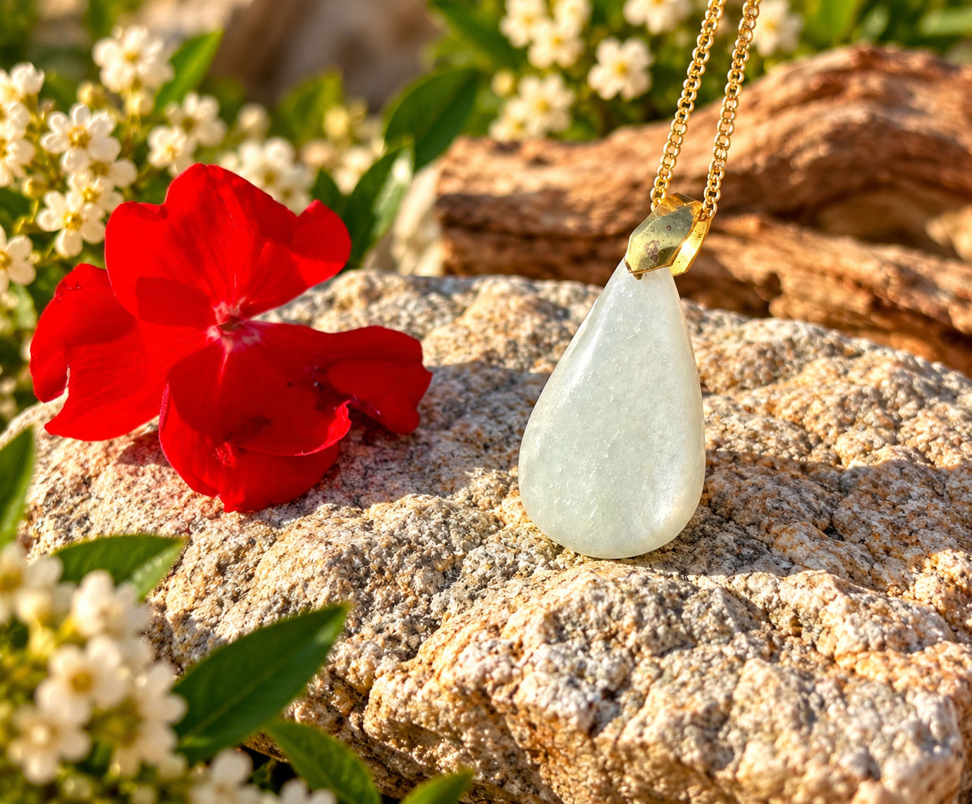 Collier Pierre De Lune Grise H3