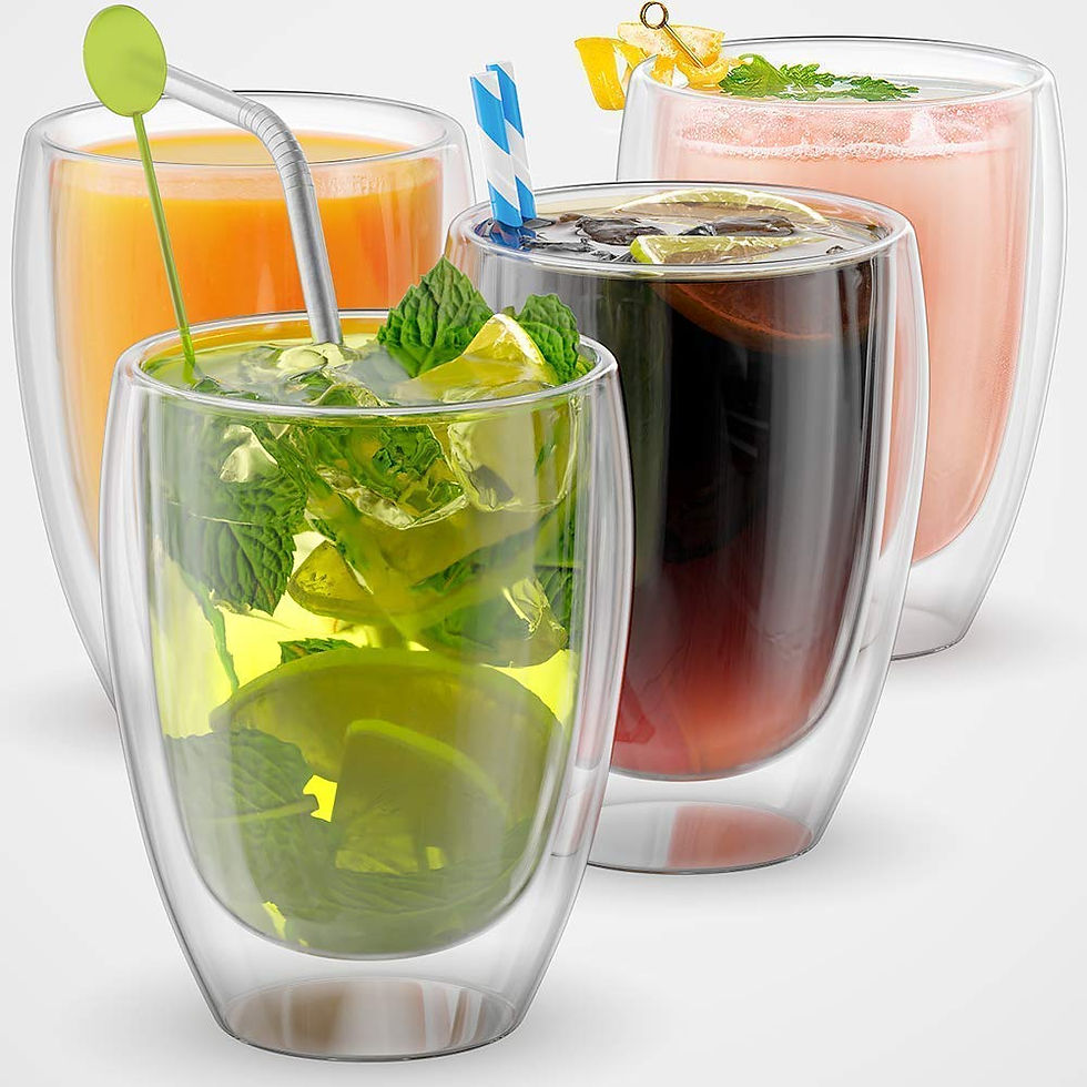 Thumbnail: Double Walled Glass Cup 350ml (1 Pc)