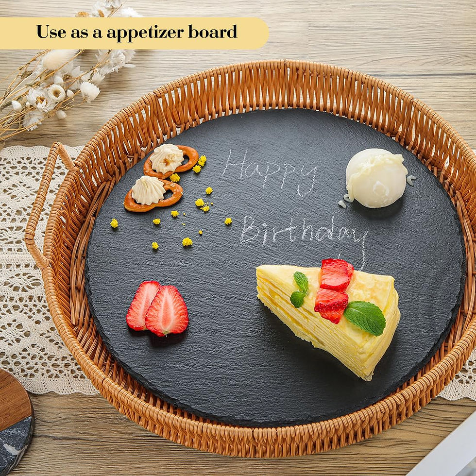 Thumbnail: Round Slate Tray (30 Cm)