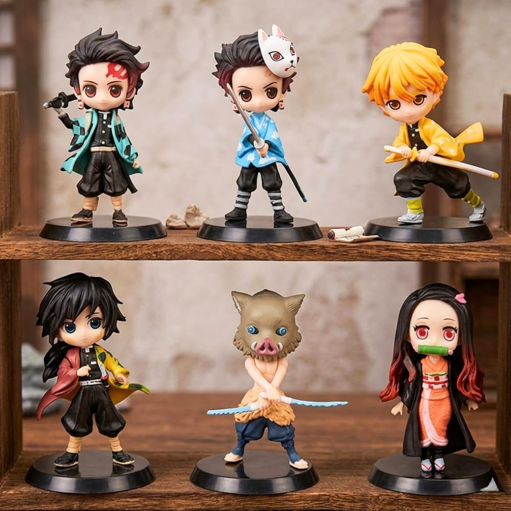 Set of 6 Demon Slayer Action Figures