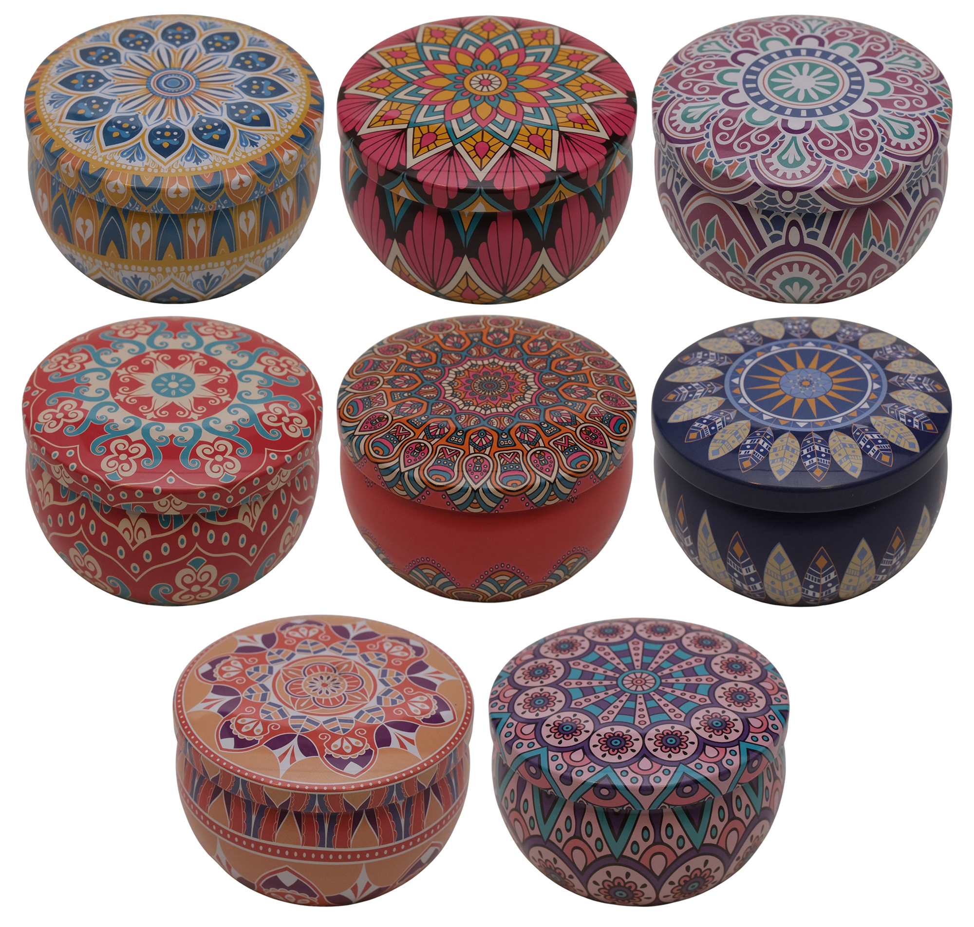 Mini Tin Jar 2.5 Oz (set of 8)