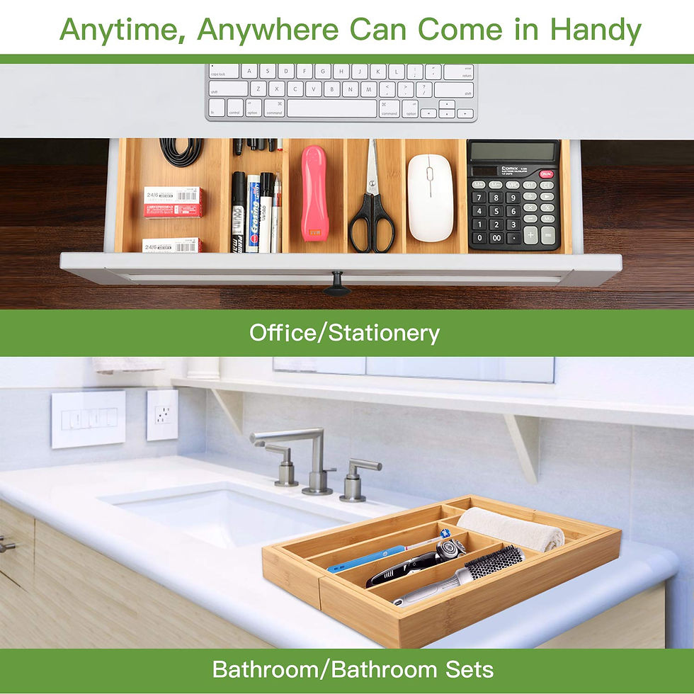 Thumbnail: Wooden Expandable Cutlery Tray