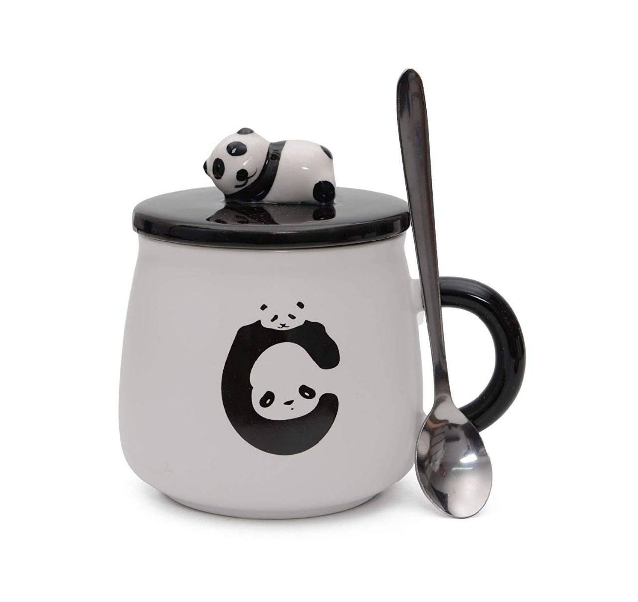 PANDA MUG with Spoon & Lid