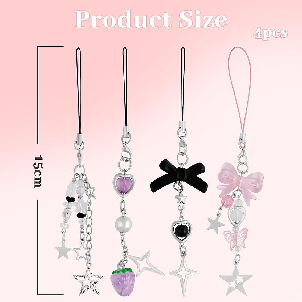 Thumbnail: Mobile Phone Charms (Set of 4)