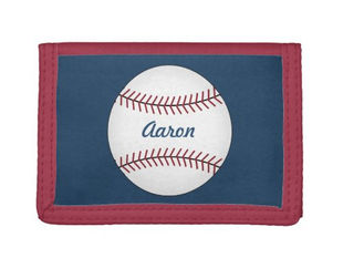 Best Deals! Personalized Baseball Men's Boy's Wallet Gift