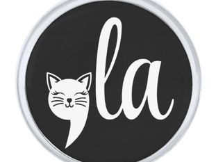 Top 10! Comma La Kamala Harris - cat mom for Kamala  Silver Finish Lapel Pin