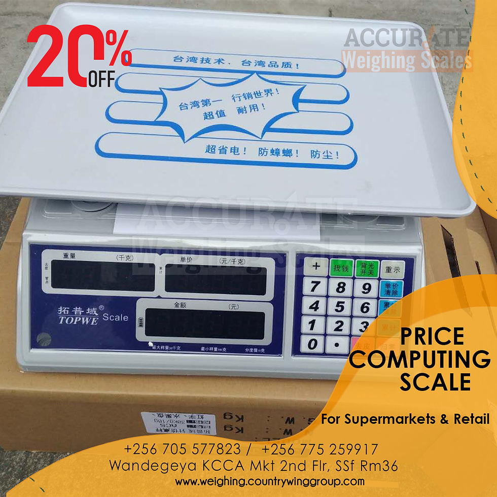 retail price computing scale with price calculating per quantity at low prices