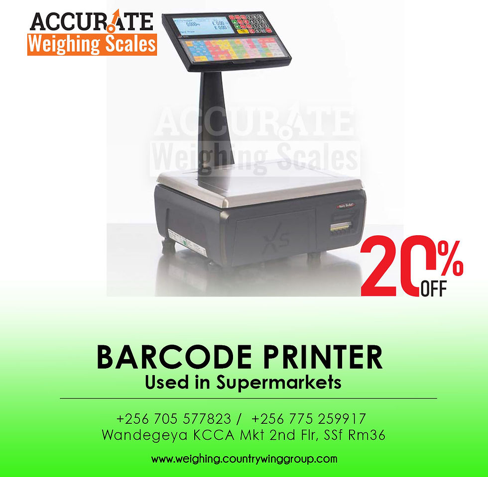 barcode printing scale with printing speed >50mm/s with 1year warranty in shop Kampala