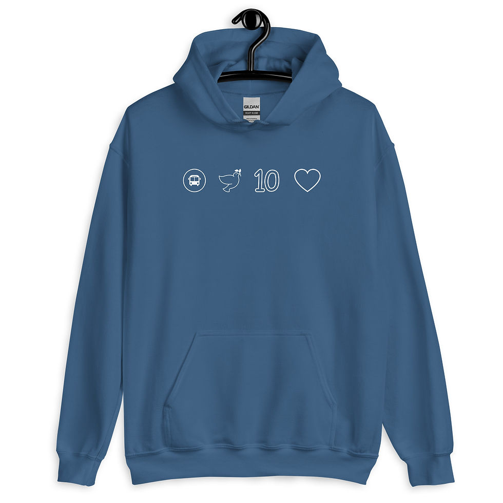 Miniature : Car paix dit aime  - Hoodie Unisex