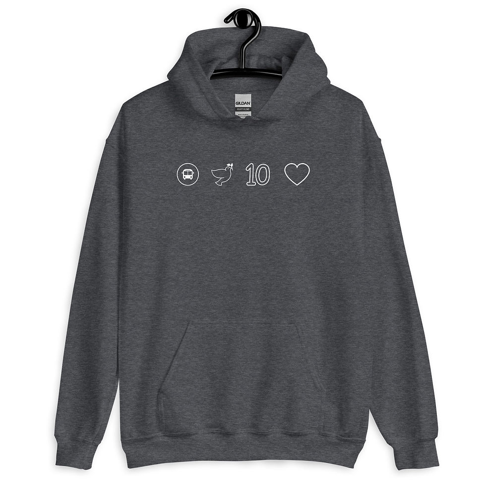 Miniature : Car paix dit aime  - Hoodie Unisex