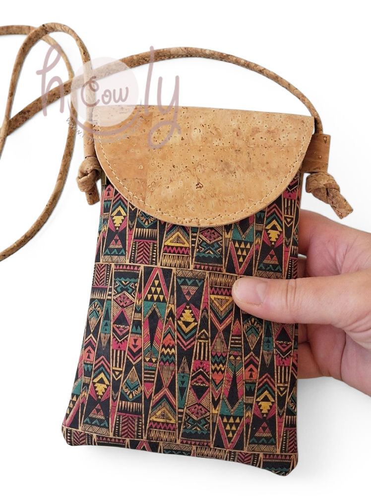 Tribal Cork Crossbody Phone Bag