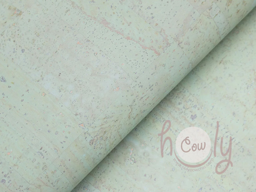 Green Pastel Vegan Cork Fabric